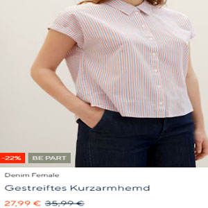 Gestreiftes Kurzarmhemd