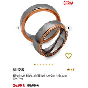 Eheringe aus Edelstahl
