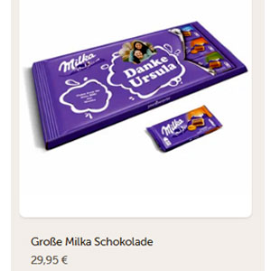 Riesige Milka-Schokolade
