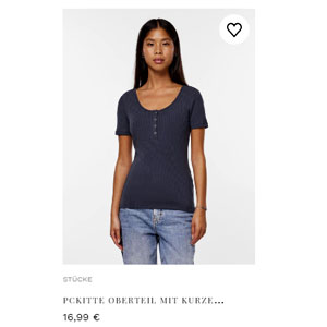 Pckitte-Kurzarmoberteil