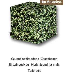 Quadratischer Outdoor-Hocker