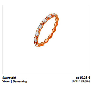 Swarovski Damenring Vittore