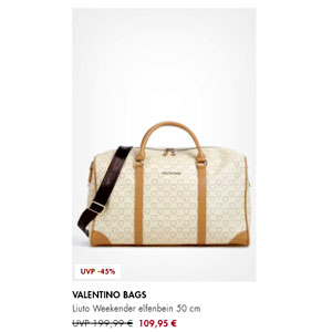 Valentino Bags Liuto Weekender Elfenbein