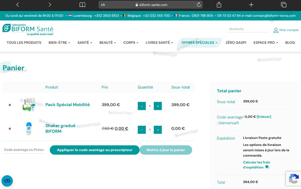 5€ Rabatt Im Gesamten Shop Biform Gutscheincode