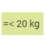 20 Kg Versand
