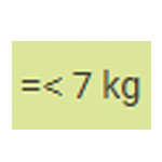 7 Kg Versand