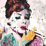 Audrey Hepburn Abstrakter Druck