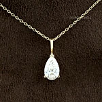 Birnenförmiger Anhänger Mit Labordiamant Birnenförmiger Anhänger Mit Labordiamant