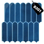 Blaue Fischstäbchen Rückwandfliese