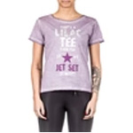 Damen-T-Shirt Mit Spitze In Lila