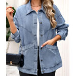 Denimmantel Mit Bauchabdeckung Denimmantel Mit Bauchabdeckung