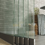 Glasschiebewand Anthrazit