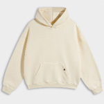 Basic Patch Hoodie Weißsand