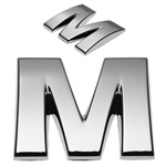 M 3D Chrome Letter
