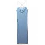 Midikleid Mit Drapierten Trägern