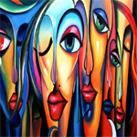 Mädchen Mit Augen Öl Auf Leinwand Mädchen Mit Augen Öl Auf Leinwand