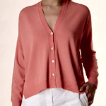 Rosa Strickjacke