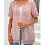 Runder Rosa Spitzen Topper Runder Rosa Spitzen Topper