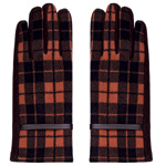 Modische Strickhandschuhe Mit Karomuster