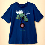 T-Shirt Mit Rübenmuster In Blau
