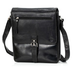 Unisex-Tasche Aus Schwarzem Leder