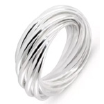Silberring Verflochtene Ringe
